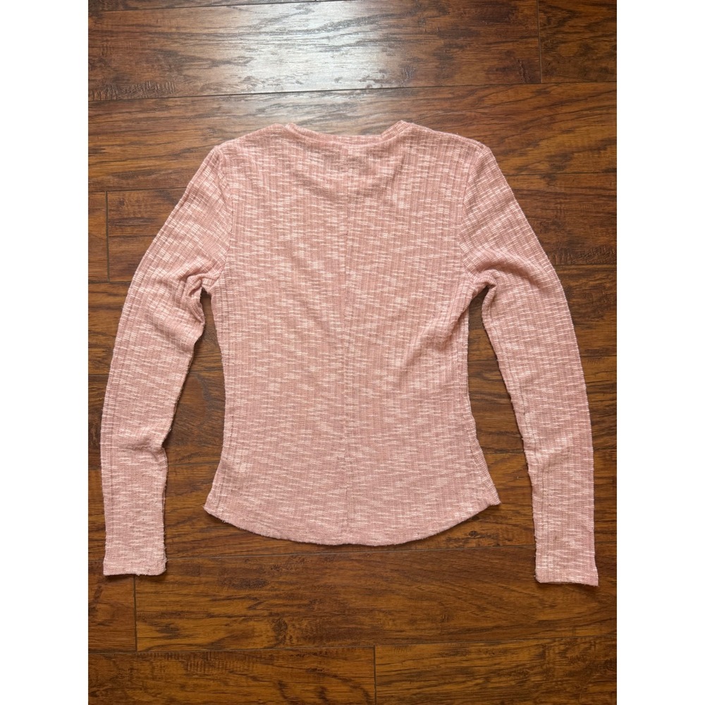 Intimately Free People Pink Space Dye Ribbed Long Sleeve Top XS - Picture 3 of 5